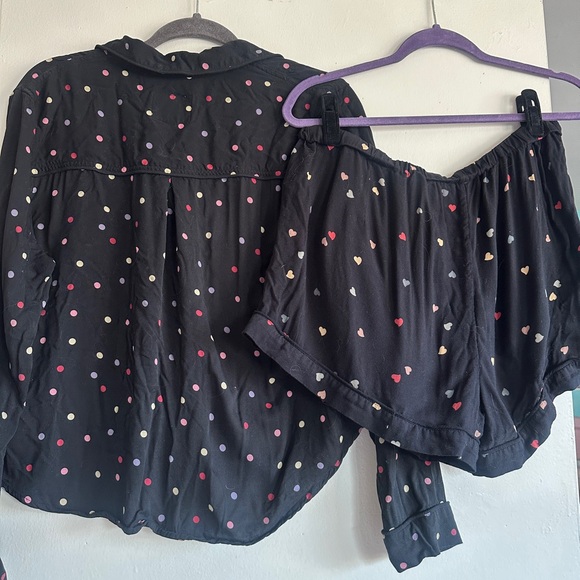 Rails Black Polka Dot and heart Pajama Set - Picture 5 of 5